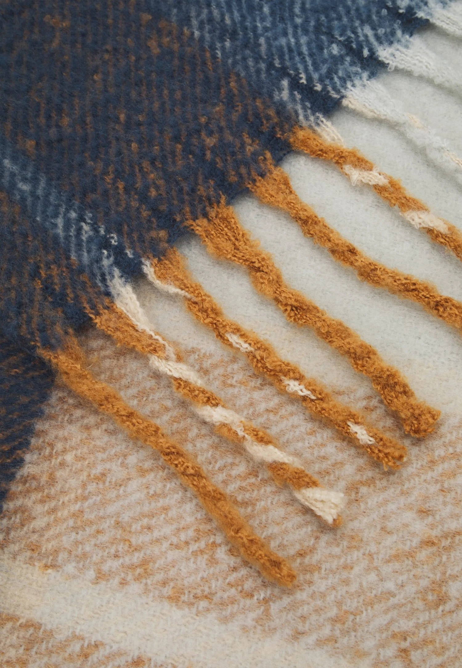 Anna Field Scarf - Brown/White/Blue 3 Anna Field Scarf - Brown/White/Blue - Image 3