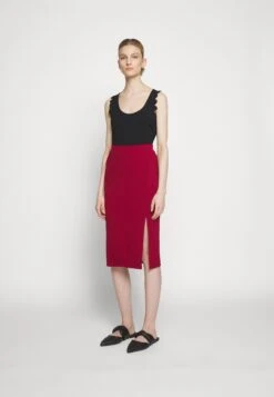 Anna Field Pencil Skirt - Dark Red -Fashion Shop 1a4811d8b8b844c18ea957f12d0c985c