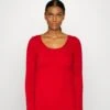 Anna Field Button Detail - Jumper -Red