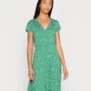 Anna Field Jersey Dress - Green/White