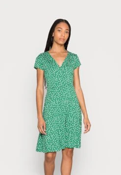 Anna Field Jersey Dress - Green/White