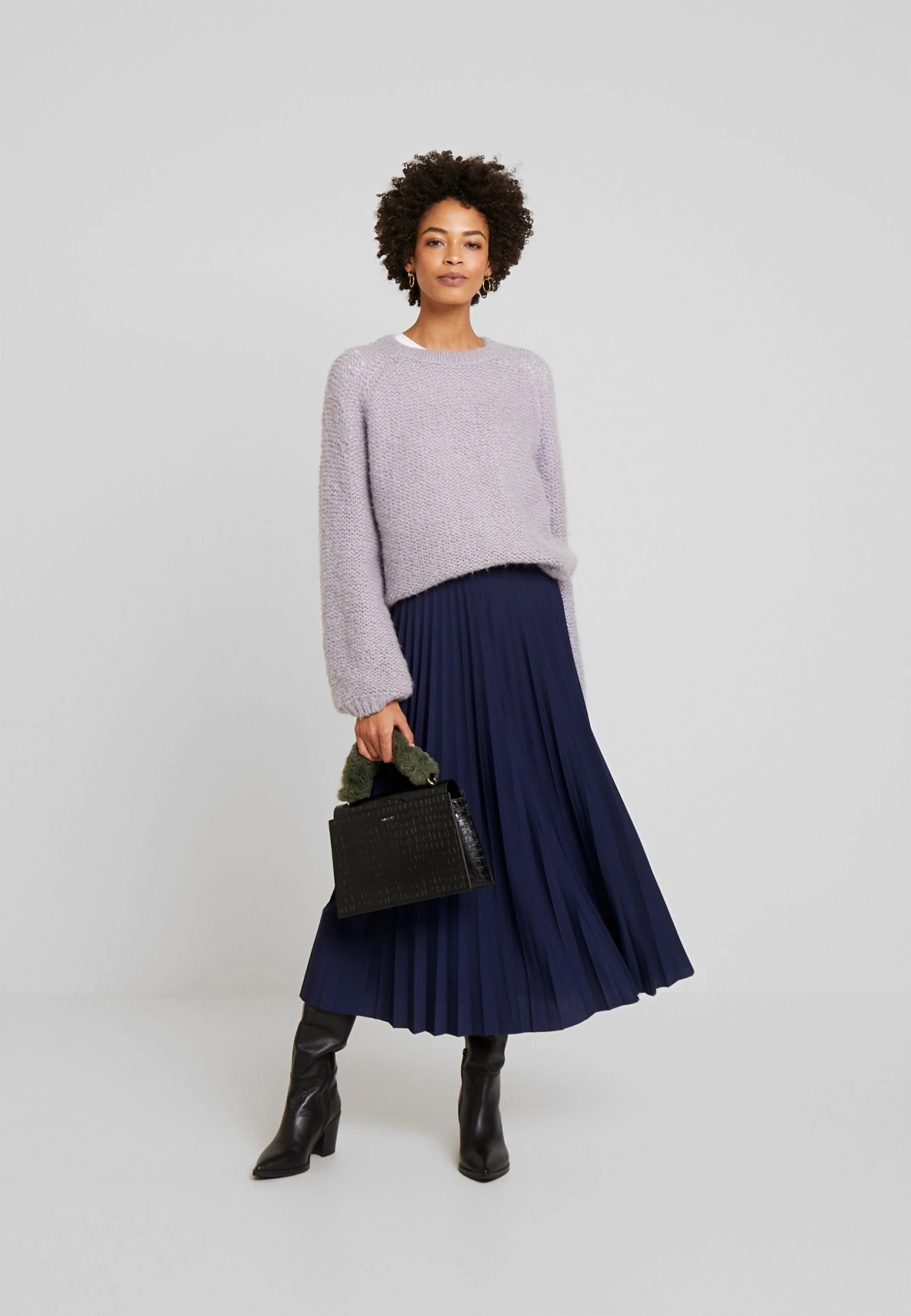 Anna Field Plisse A-Line Midi Skirt - A-Line Skirt 2 Anna Field Plisse A-Line Midi Skirt - A-Line Skirt - Image 2