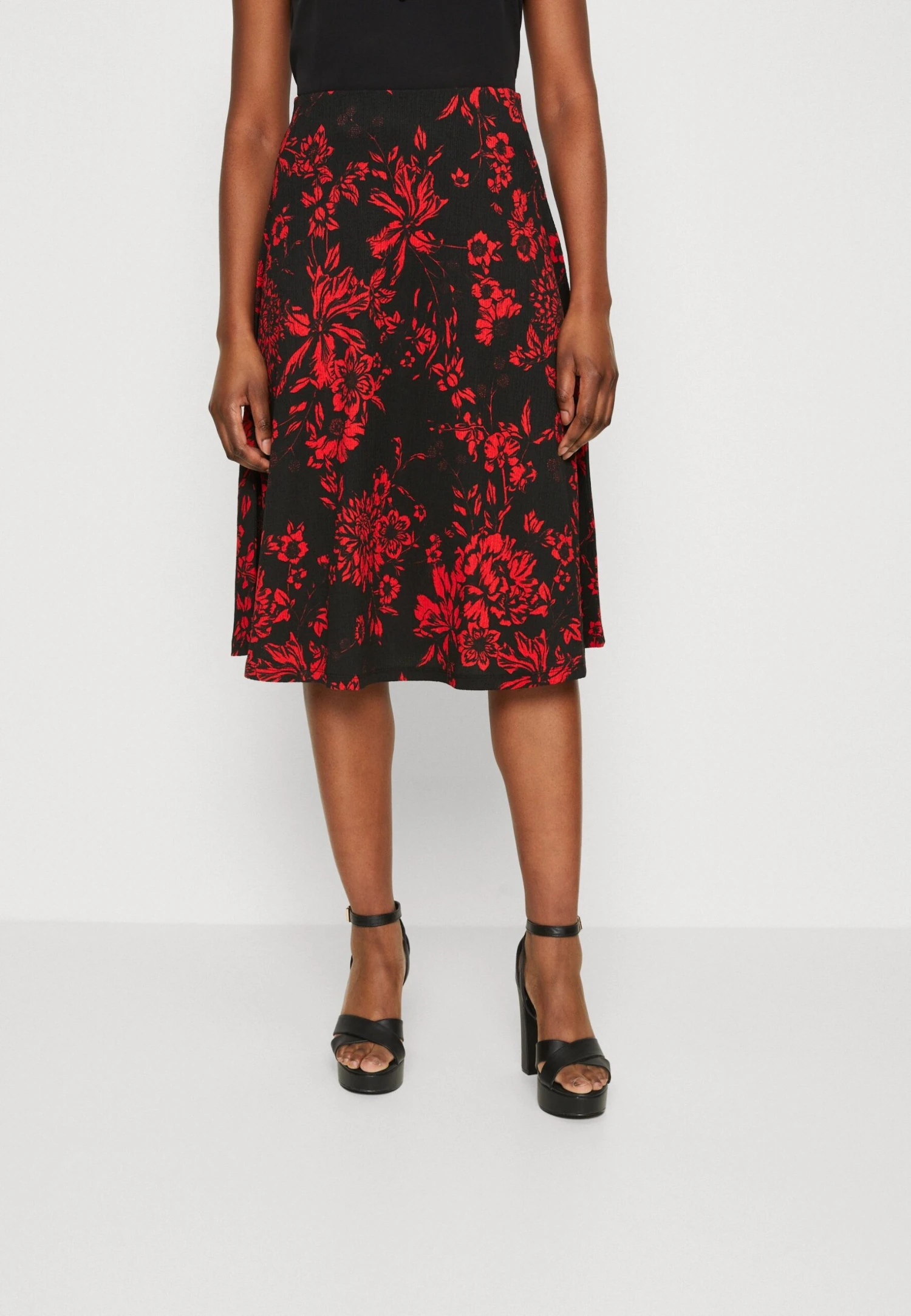 Anna Field A-Line Skirt - Red/Black 1 Anna Field A-Line Skirt - Red/Black