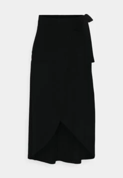 Anna Field Basic Wrap Over Midi Skirt- A-Line Skirt - Black 12 Anna Field Basic Wrap Over Midi Skirt- A-Line Skirt - Black -Fashion Shop 279db1138765484094cab33f5c3878d4