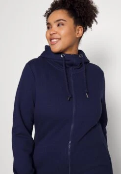 Zip-Up Sweatshirt - Dark Blue -Fashion Shop 279e42e8222d473389269c6f45b6ba33