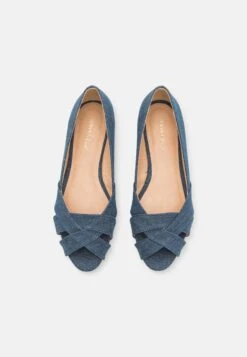 Anna Field Peeptoe Ballet Pumps - Blue -Fashion Shop 2c8f54d61c504bbc8106d38c99bb38ba