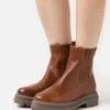 Anna Field Leather - Platform Ankle Boots - Cognac