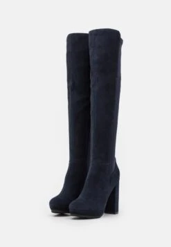 Anna Field Leather - Over-The-Knee Boots - Dark Blue -Fashion Shop 3262bbe46d5a425796cfeccc71d0635a
