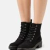 Anna Field Lace-Up Ankle Boots - Black