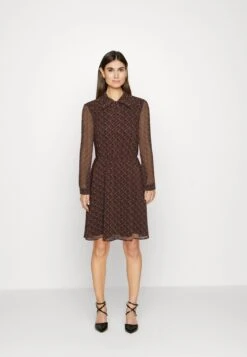 Anna Field Day Dress - Black/Brown