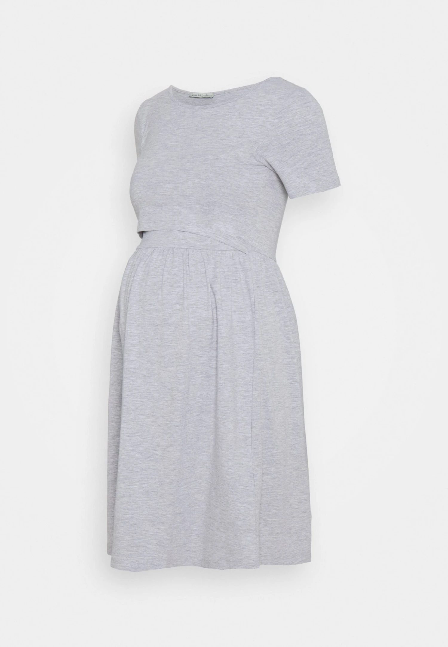 Nursing - Jersey Dress - Light Grey 1 Nursing - Jersey Dress - Light Grey