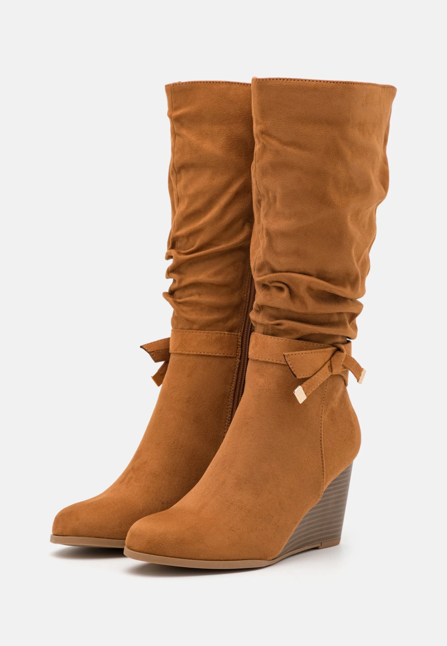 Anna Field Wedge Boots - Cognac 3 Anna Field Wedge Boots - Cognac - Image 3