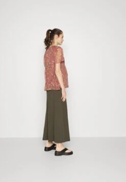 Maternity Maxi Skirt With Drawstring Waistband - Maxi Skirt - 606 - Khaki -Fashion Shop 50de9903974f41e1b0c36a93f983a346