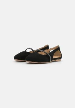 Anna Field Leather - Ankle Strap Ballet Pumps - Black -Fashion Shop 5164f90b7cb446cb95a6208966e45bd0