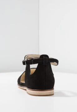 Anna Field Leather- Ankle Strap Ballet Pumps - Black -Fashion Shop 5b3ad7ee8a734f66beb86554997ff3df