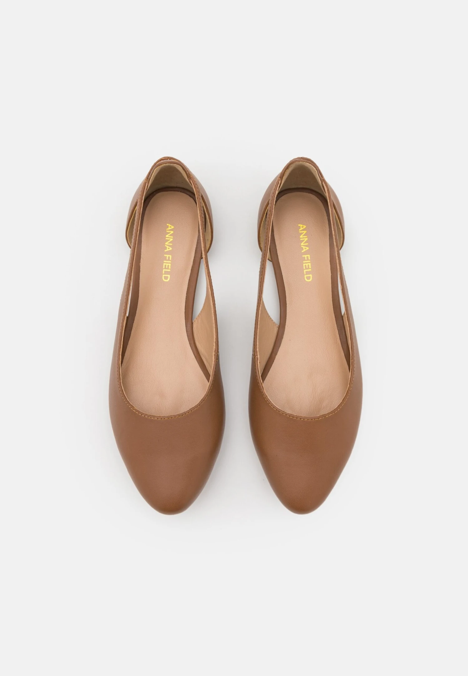 Leather- Ballet Pumps - Cognac 6 Leather- Ballet Pumps - Cognac - Image 6