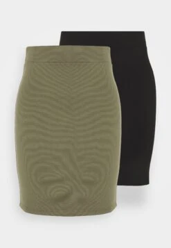 Anna Field 2Pack - Mini Skirt - Black/Khaki -Fashion Shop 665c4a74189145ec85249c898d6aa01b