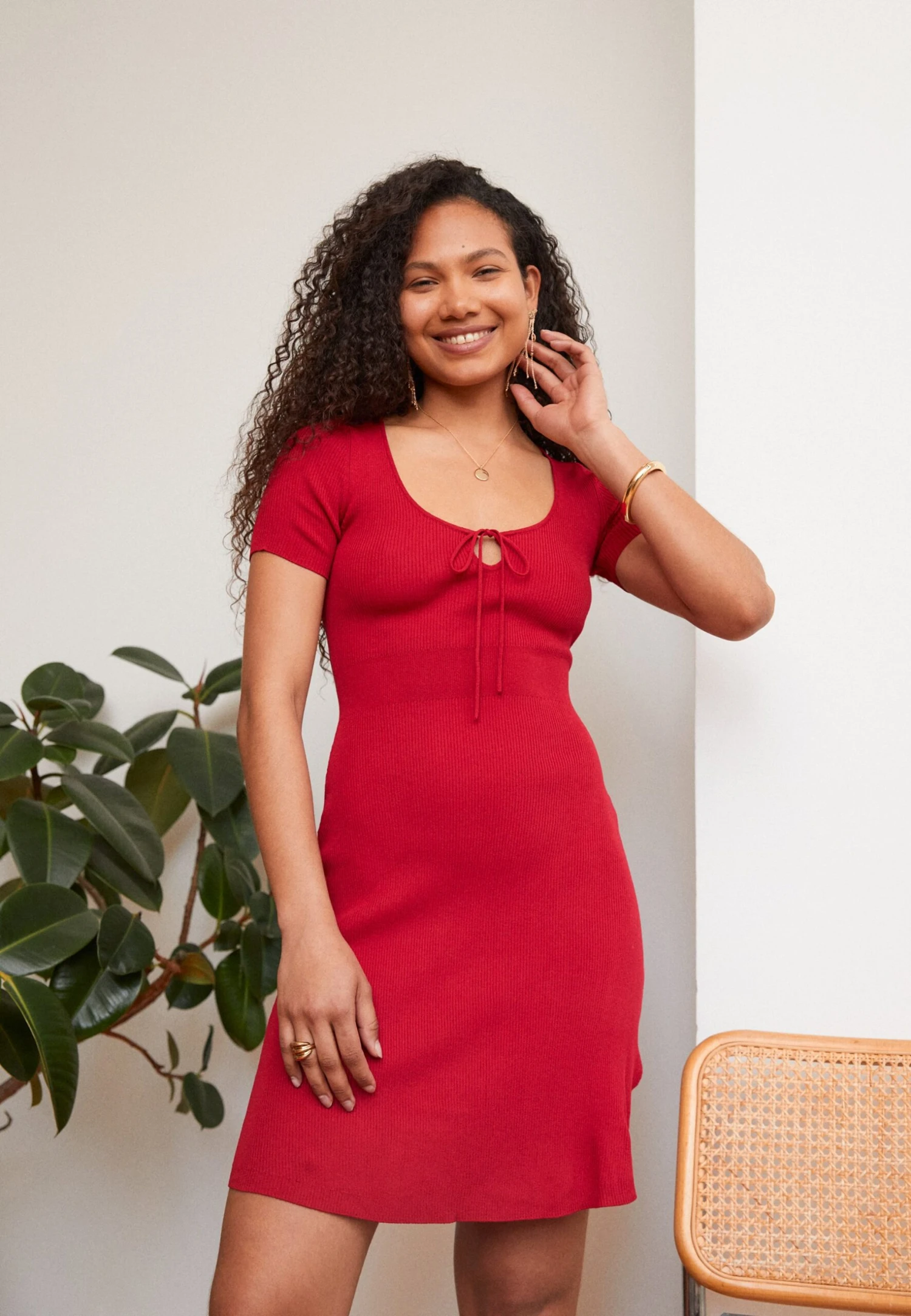 Anna Field Jumper Dress - Red 1 Anna Field Jumper Dress - Red