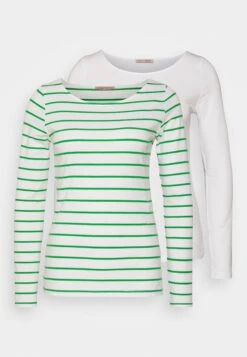Anna Field 2 Pack - Long Sleeved Top - White/Green -Fashion Shop 6aa0aa3b9ccd4732866c62789425ac08