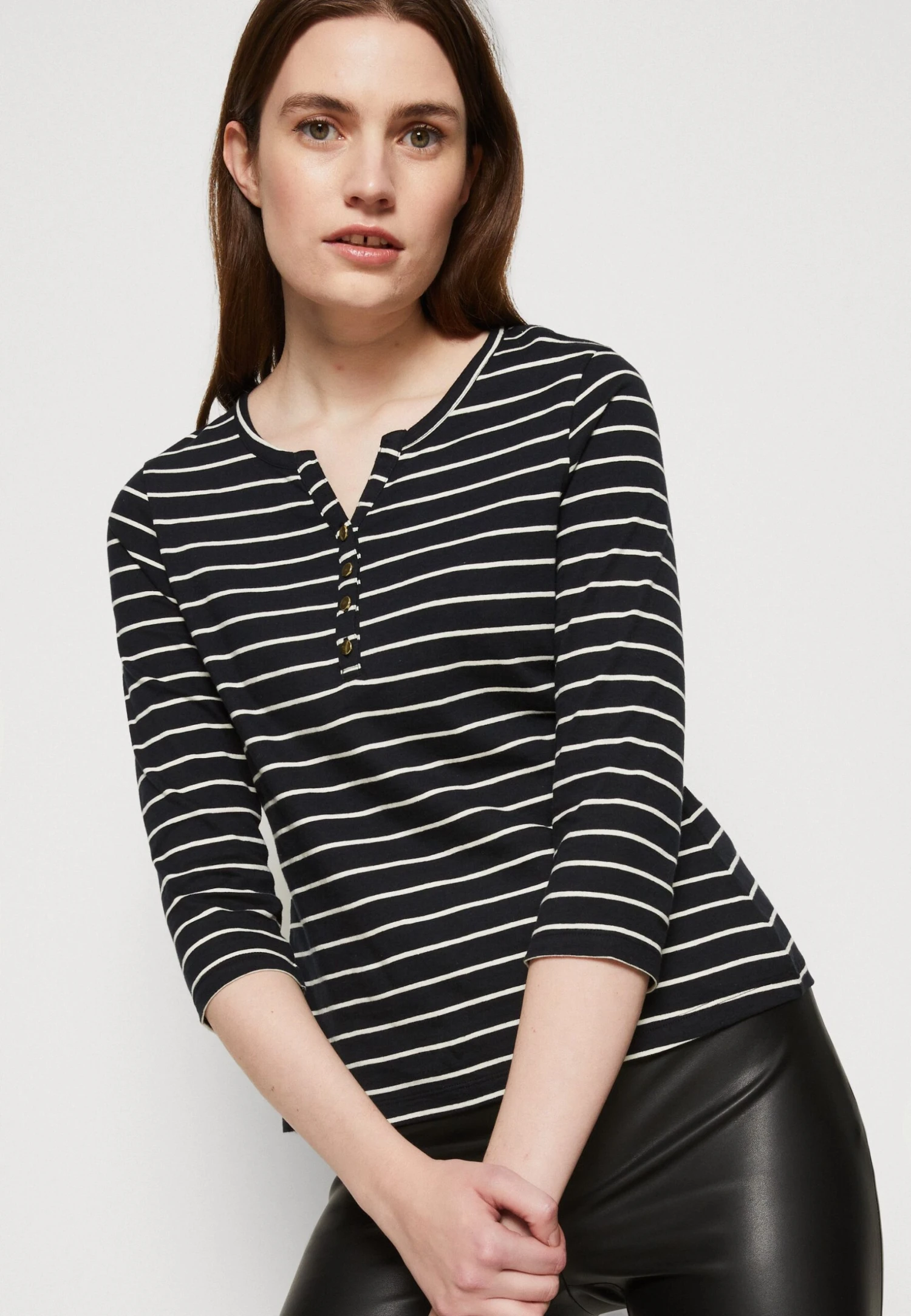 Anna Field Long Sleeved Top - Black White 4 Anna Field Long Sleeved Top - Black White - Image 4