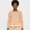Anna Field Long Sleeved Top - White/Apricot