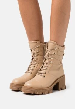 Anna Field Lace-Up Ankle Boots - Beige