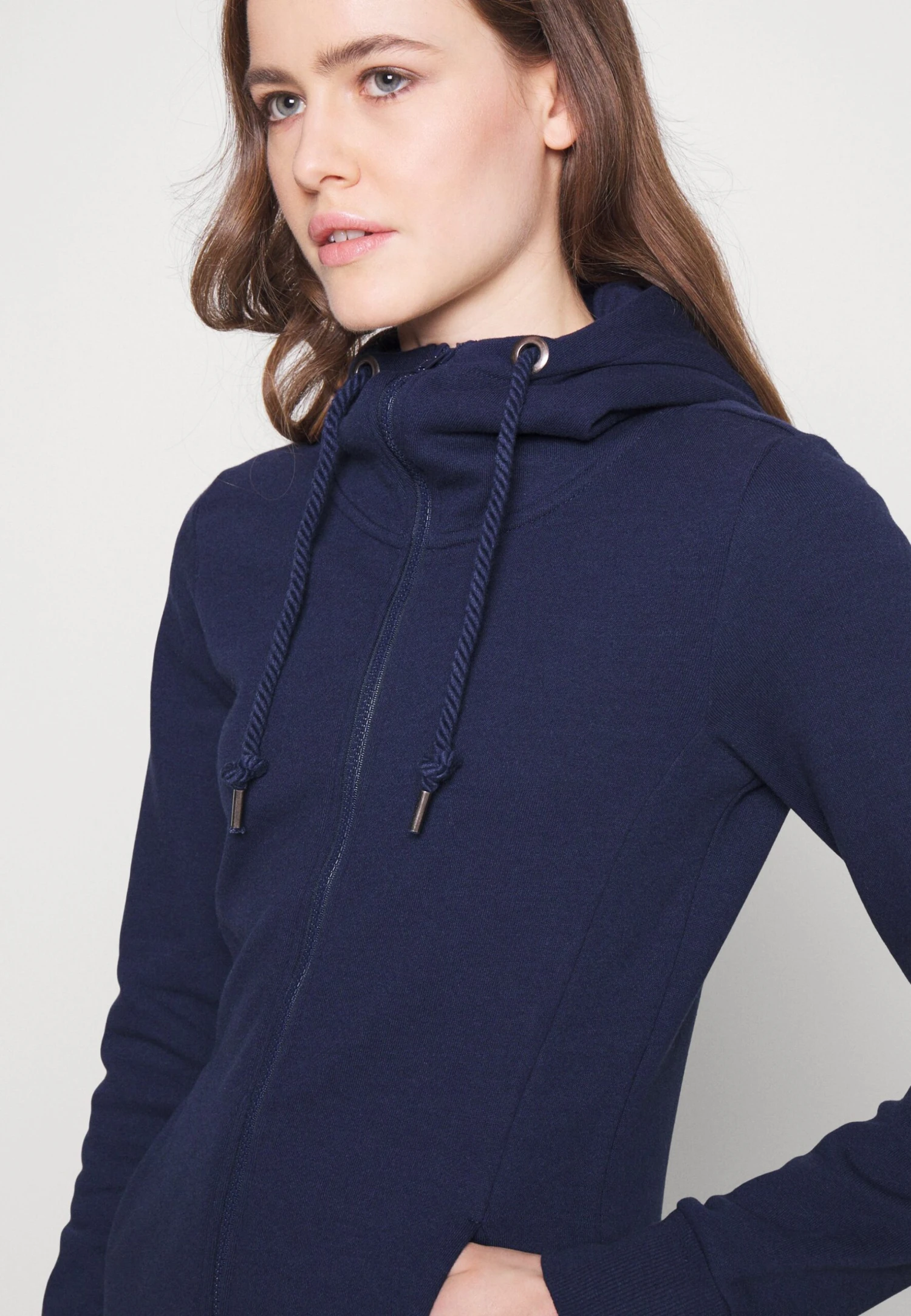 Zip-Up Sweatshirt -Dark Blue 5 Zip-Up Sweatshirt -Dark Blue - Image 5