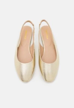 Anna Field Leather - Slingback Ballet Pumps - Gold -Fashion Shop 8264fb59b1a34625b6fdbc902240be21