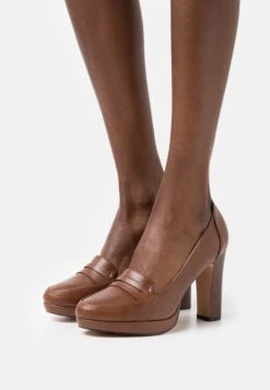 Anna Field Platform Heels - Cognac