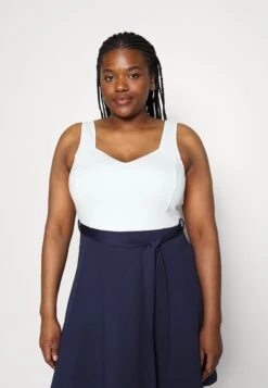 Jersey Dress - Dark Blue/White -Fashion Shop 8dbf74906221489c9713abbf763a3e9b