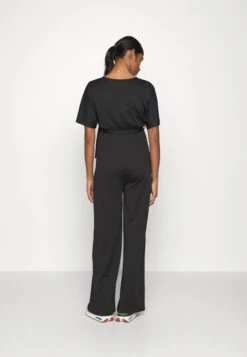 Short Sleeve Wrap Jumpsuit - Jumpsuit - Black -Fashion Shop 916c9e2f7b054f20aa7ff4ca0c540e4f