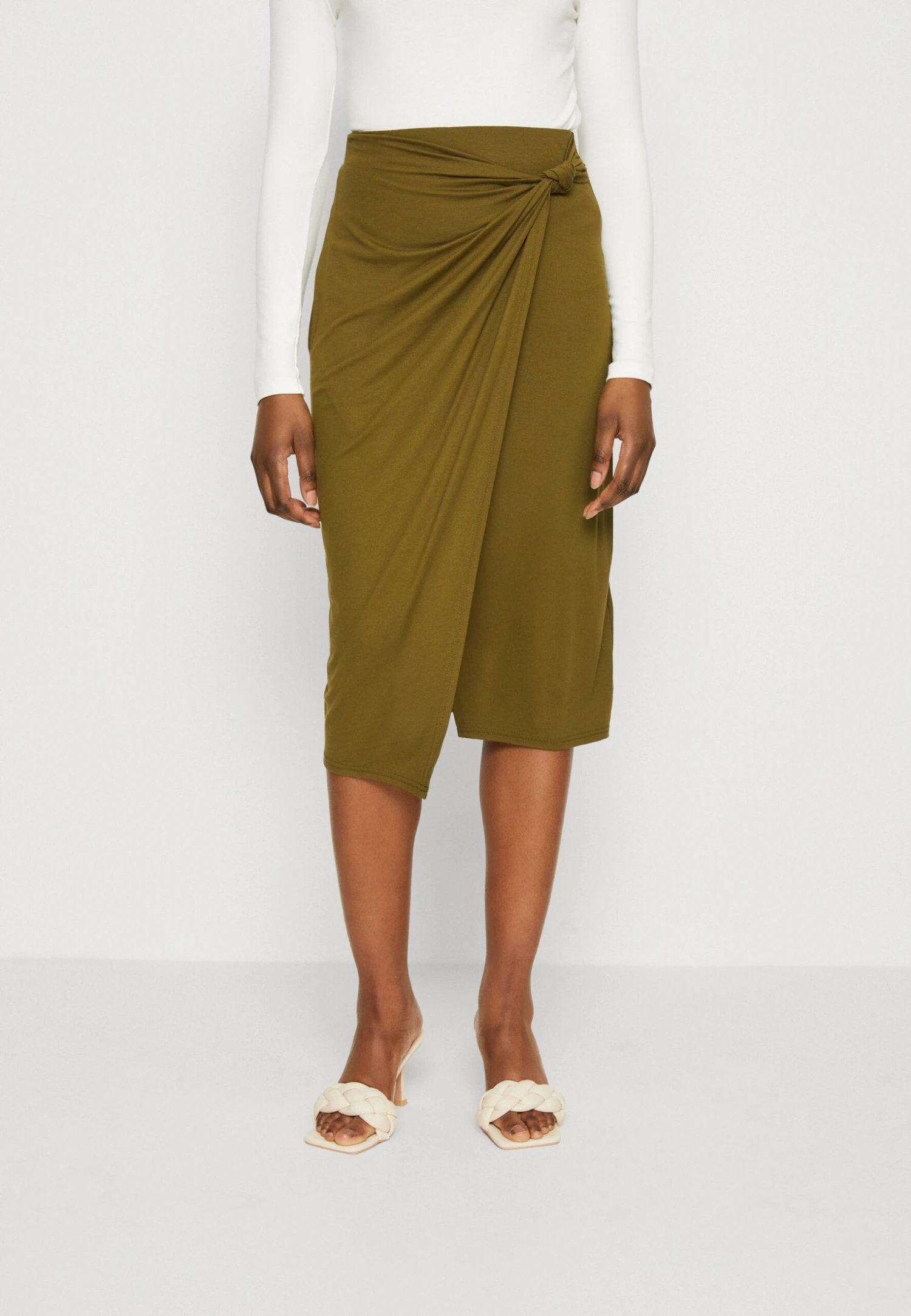 Anna Field Front Knot Midi Skirt - Wrap Skirt 1 Anna Field Front Knot Midi Skirt - Wrap Skirt