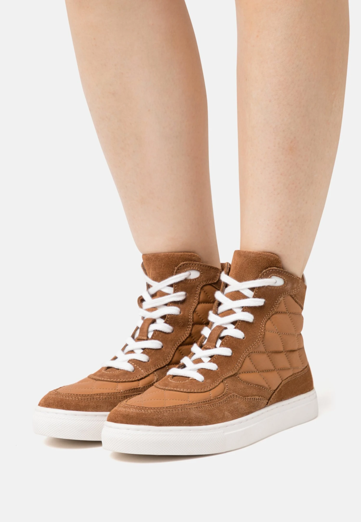 Anna Field Leather - High-Top Trainers - Cognac 1 Anna Field Leather - High-Top Trainers - Cognac