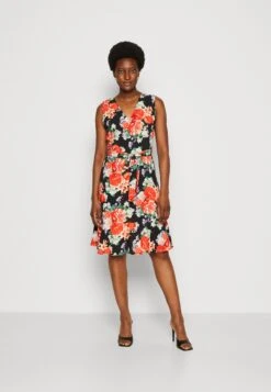 Anna Field Day Dress - Black/Red