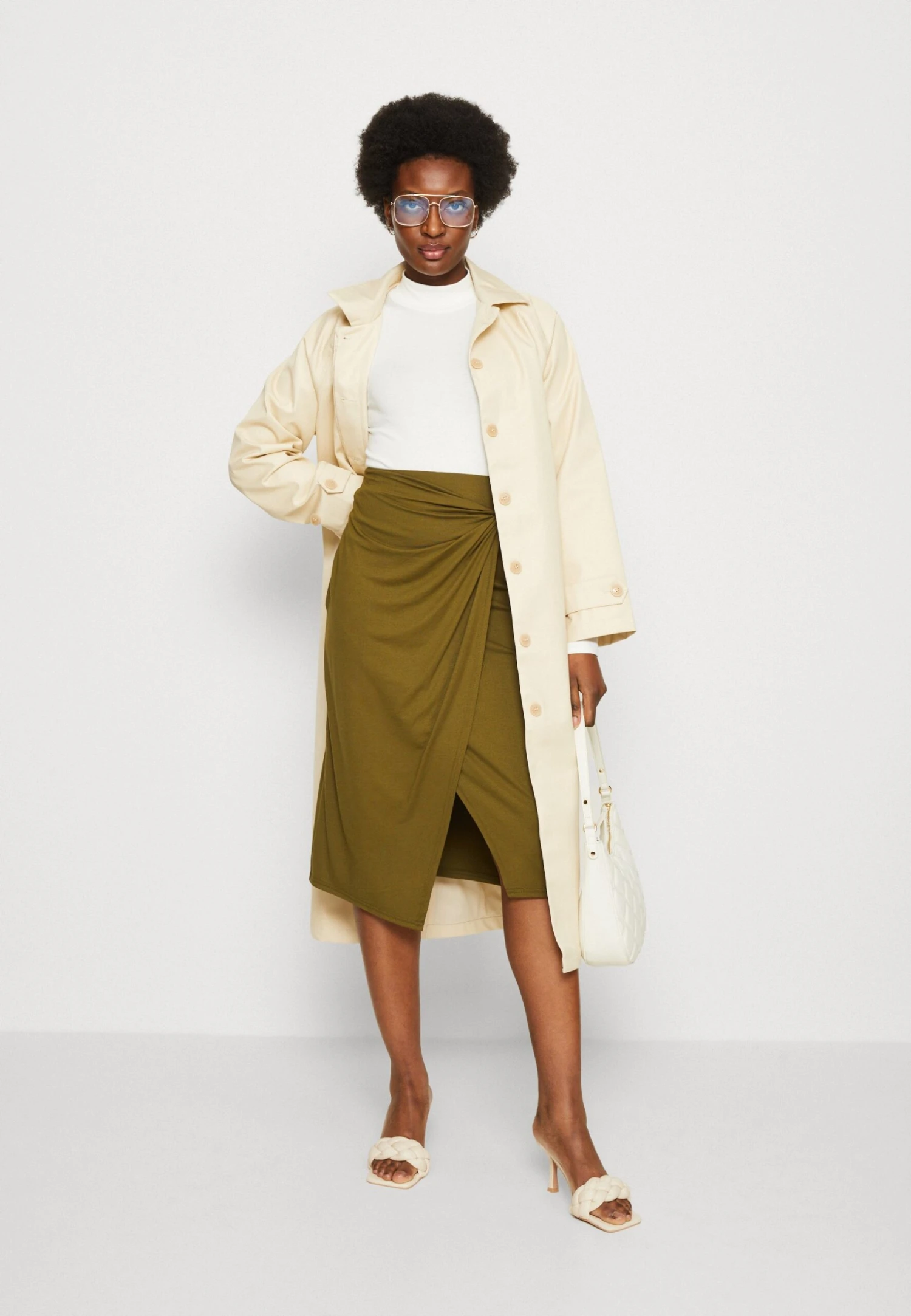 Anna Field Front Knot Midi Skirt - Wrap Skirt 2 Anna Field Front Knot Midi Skirt - Wrap Skirt - Image 2