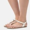 T-Bar Sandals - White
