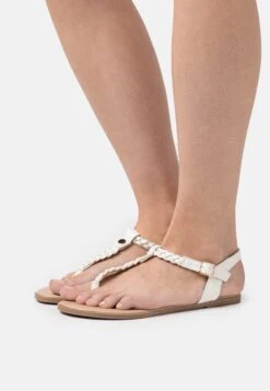 T-Bar Sandals - White