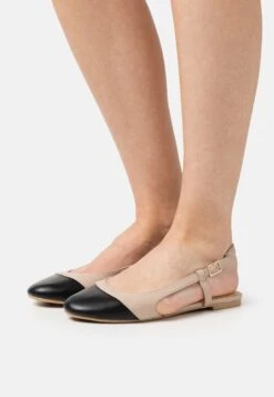 Anna Field Slingback Ballet Pumps - Beige