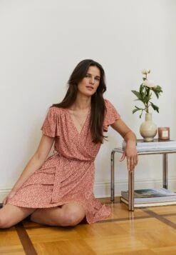 Anna Field Day Dress - Brown/White