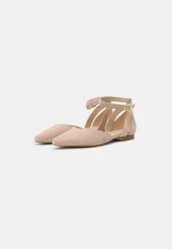 Anna Field Leather - Ankle Strap Ballet Pumps - Beige -Fashion Shop a261f99dfb234414b5b967fc7d2122d0