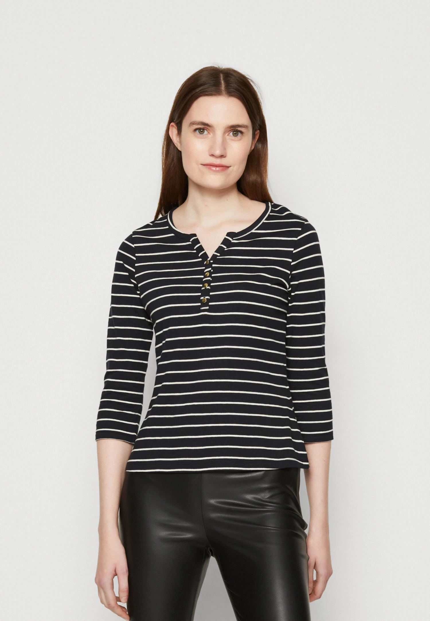 Anna Field Long Sleeved Top - Black White 1 Anna Field Long Sleeved Top - Black White
