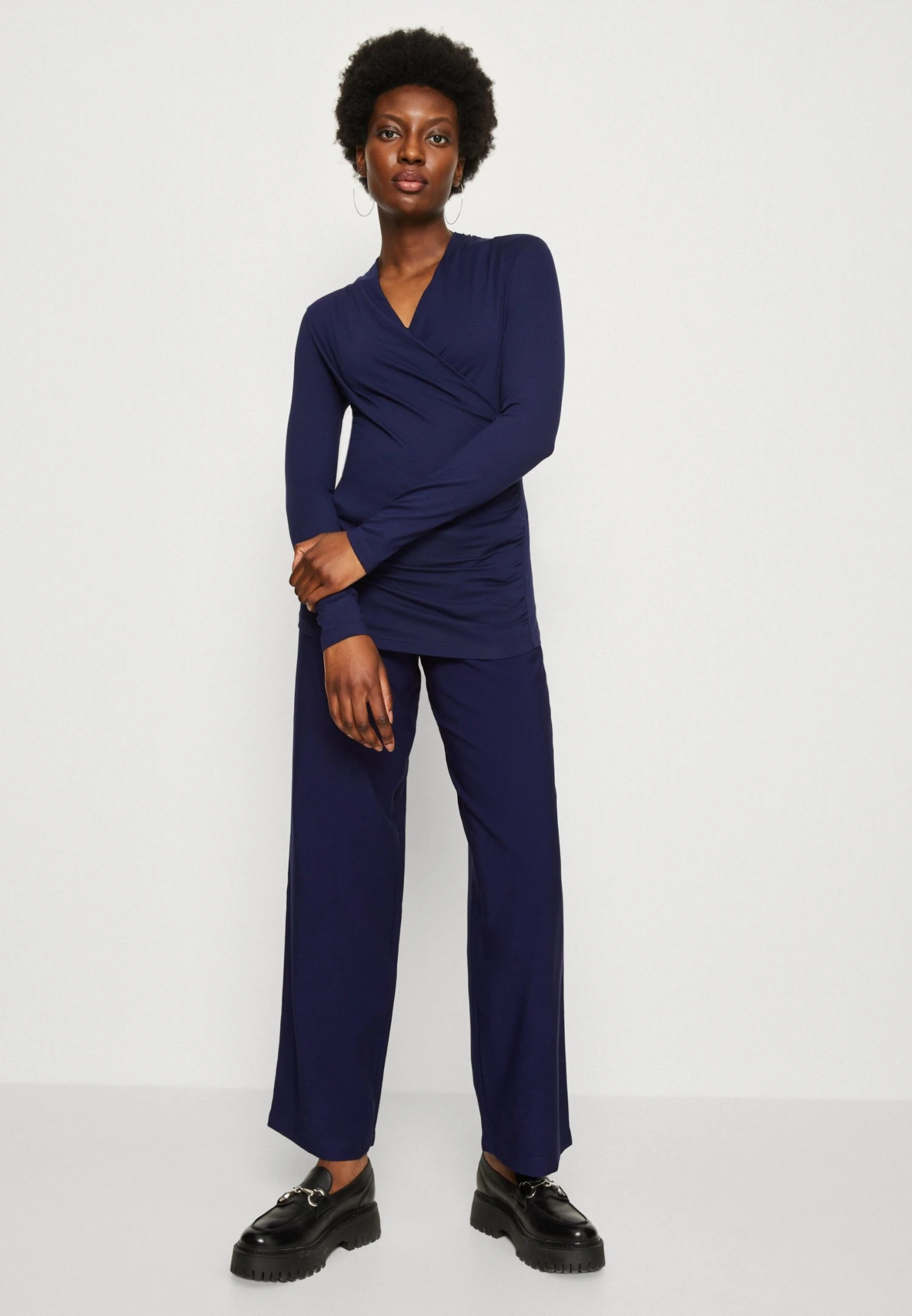 Anna Field Long Sleeved Top - Dark Blue 4 Anna Field Long Sleeved Top - Dark Blue - Image 4