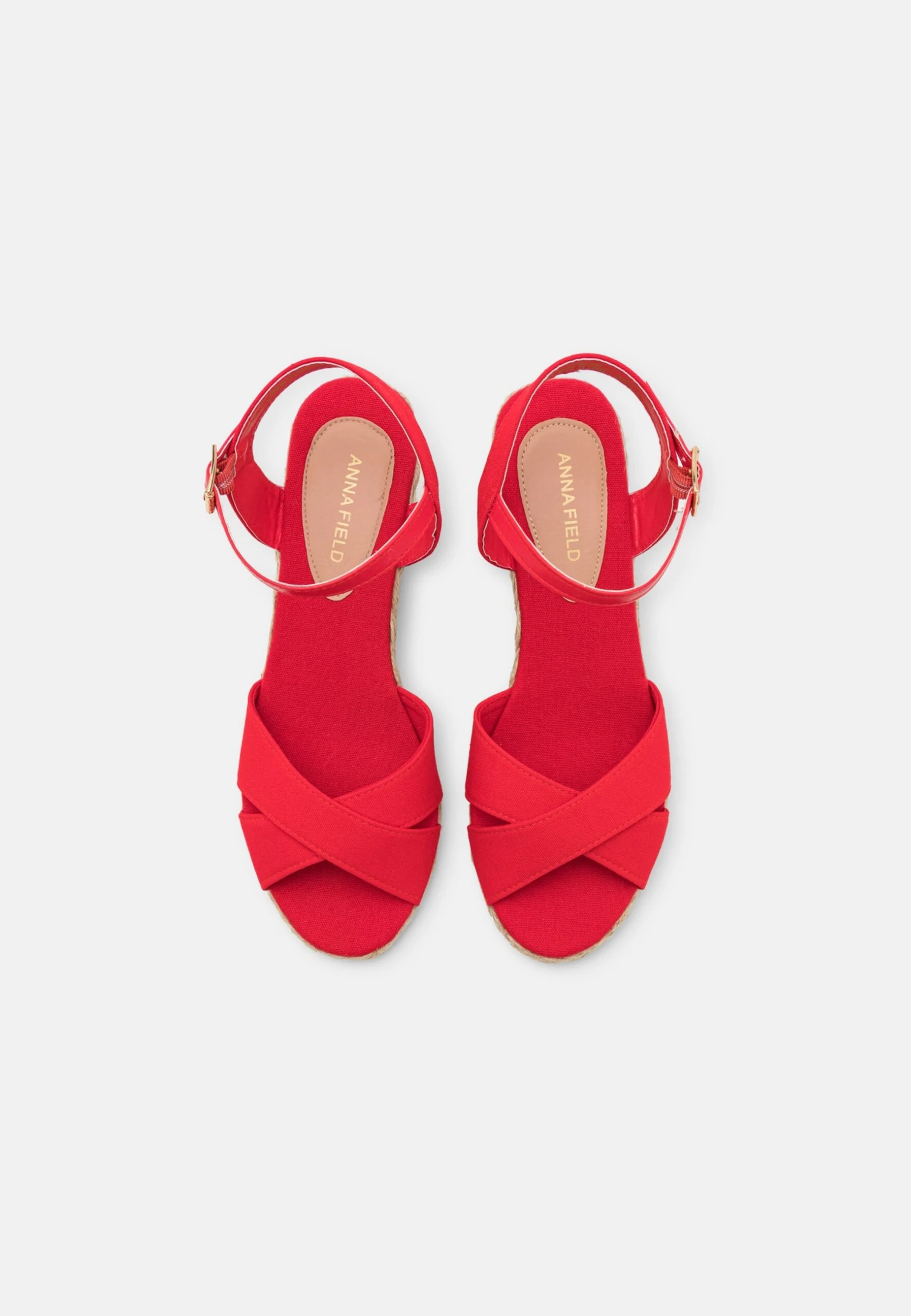 Anna Field Wedge Sandals - Red 6 Anna Field Wedge Sandals - Red - Image 6