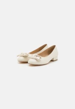 Leather Wide Fit - Ballet Pumps - White -Fashion Shop b265df6f8a4149d492de4e5f2de12be9