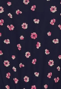 Anna Field V-Neck Sleeve Dress- Day Dress - Dark Blue/Pink -Fashion Shop b563e7911c2f462dafbd112e0b88fc49