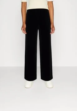 Anna Field VelvetWide Leg Trousers - Trousers - Black