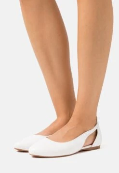 Leather- Ballet Pumps - White