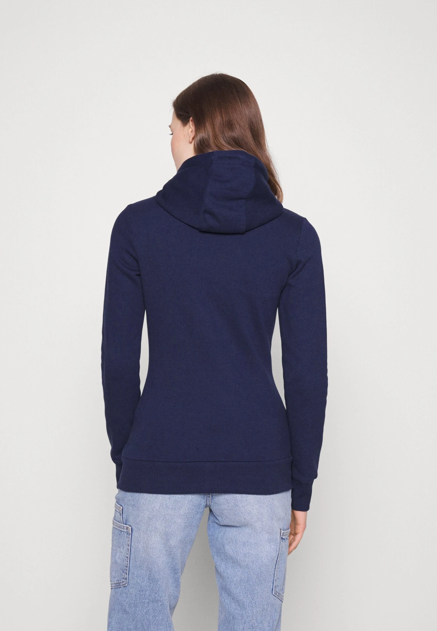 Zip-Up Sweatshirt -Dark Blue 3 Zip-Up Sweatshirt -Dark Blue - Image 3