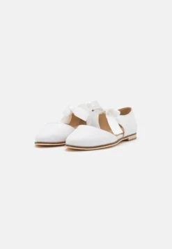 Anna Field Leather - Ankle Strap Ballet Pumps - White -Fashion Shop c33b581c2b534b6d9723a7ccc827f531