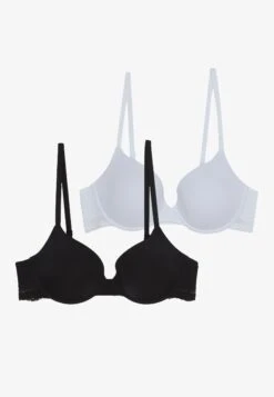 Anna Field 2 Pack - T-Shirt Bra - Black/White -Fashion Shop c5ba9dd8bfbe40ed82469792048e63b6